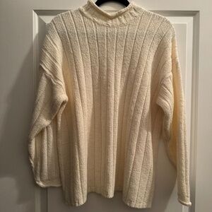 Unknown Brand -- Cream Roll Neck Sweater